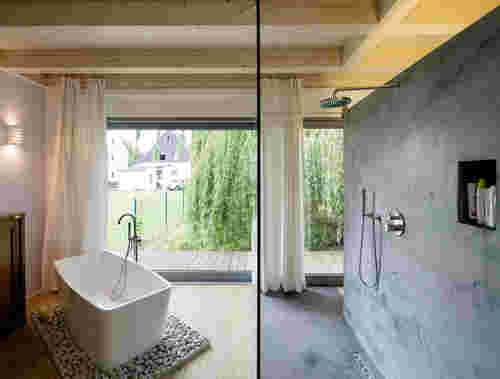 Bauhausstil exklusiv - modernes Badezimmer